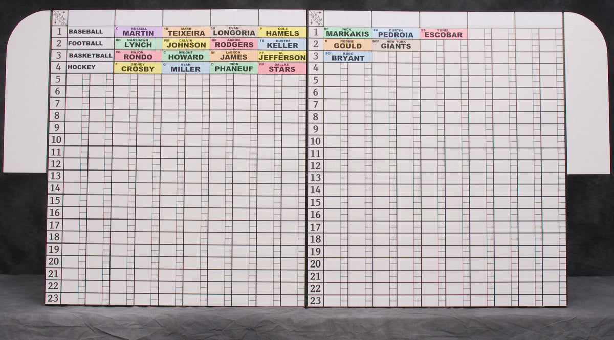 2023 Fantasy Baseball Draft Board w/AL & NL Players | XL Labels