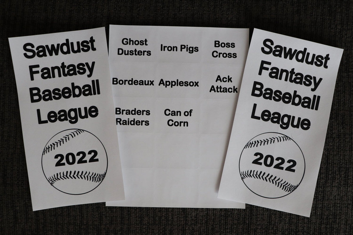 Fantasy Baseball Custom League & Team Name Labels FJ Fantasy Sports