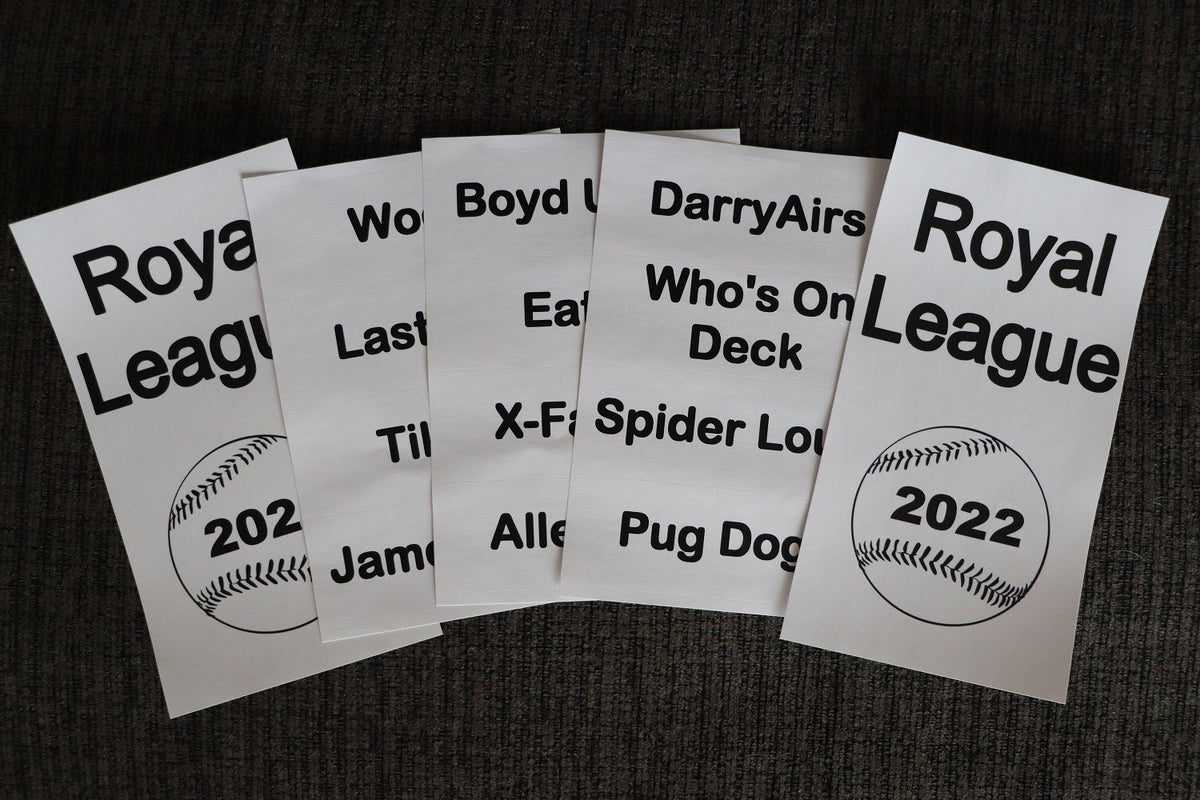 Fantasy Baseball Custom League & Team Name Labels FJ Fantasy Sports