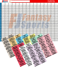 Fantasy Football: Poster Draft Boards + Player Labels