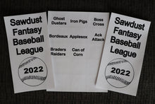 Blank Set of League & Team Name Labels (Replacements)